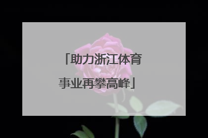 助力浙江体育事业再攀高峰