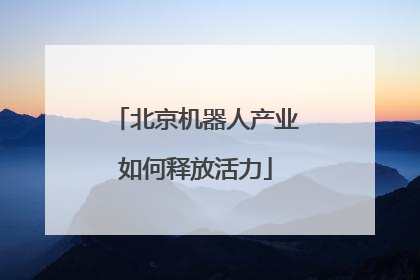 北京机器人产业如何释放活力