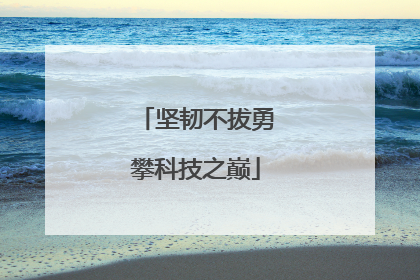 坚韧不拔勇攀科技之巅