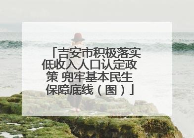 吉安市积极落实低收入人口认定政策 兜牢基本民生保障底线（图）
