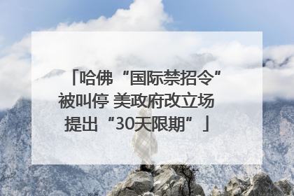 哈佛“国际禁招令”被叫停 美政府改立场提出“30天限期”
