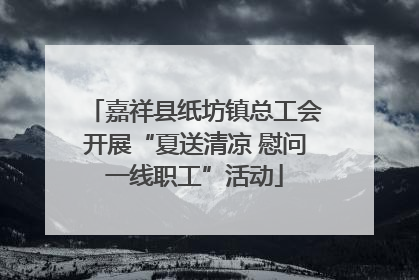 嘉祥县纸坊镇总工会开展“夏送清凉 慰问一线职工”活动