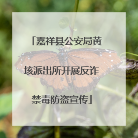 嘉祥县公安局黄垓派出所开展反诈禁毒防盗宣传