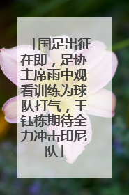 国足出征在即，足协主席雨中观看训练为球队打气，王钰栋期待全力冲击印尼队