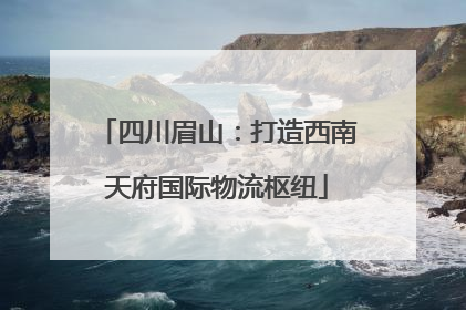 四川眉山：打造西南天府国际物流枢纽