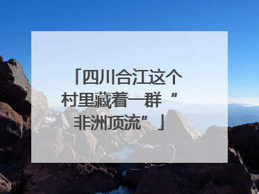 四川合江这个村里藏着一群“非洲顶流”