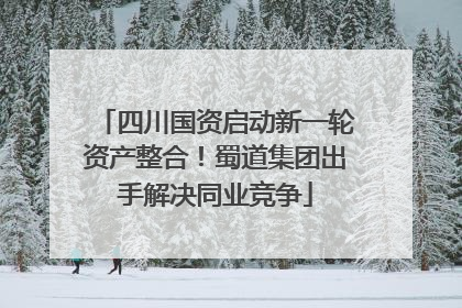 四川国资启动新一轮资产整合！蜀道集团出手解决同业竞争
