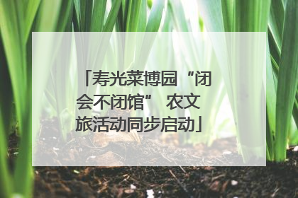 寿光菜博园“闭会不闭馆” 农文旅活动同步启动