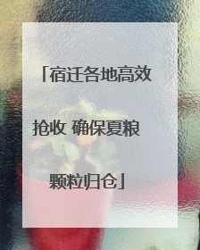宿迁各地高效抢收 确保夏粮颗粒归仓