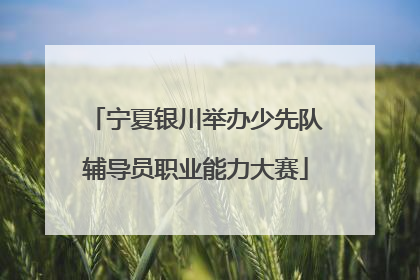 宁夏银川举办少先队辅导员职业能力大赛