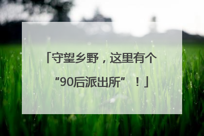 守望乡野，这里有个“90后派出所”！
