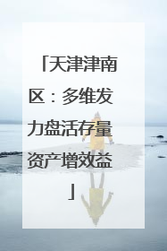 天津津南区：多维发力盘活存量资产增效益