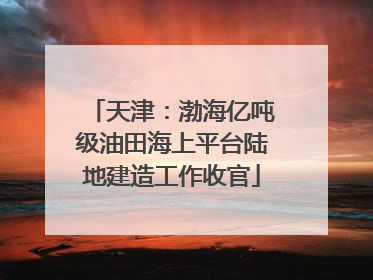 天津：渤海亿吨级油田海上平台陆地建造工作收官