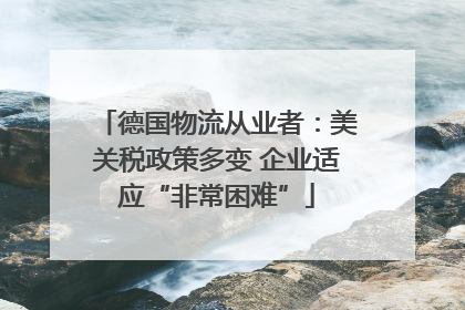 德国物流从业者：美关税政策多变 企业适应“非常困难”