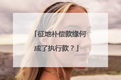 征地补偿款缘何成了执行款？