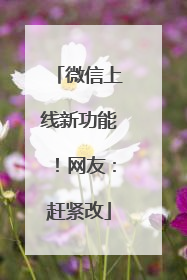 微信上线新功能！网友：赶紧改