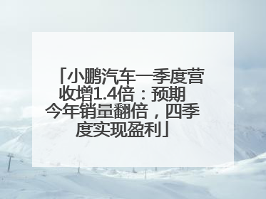 小鹏汽车一季度营收增1.4倍：预期今年销量翻倍，四季度实现盈利