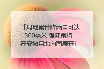 局地累计降雨量可达300毫米 强降雨将在安徽自北向南展开