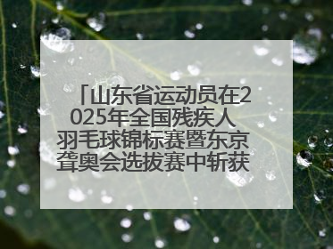 山东省运动员在2025年全国残疾人羽毛球锦标赛暨东京聋奥会选拔赛中斩获3银1铜