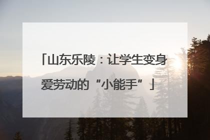 山东乐陵：让学生变身爱劳动的“小能手”