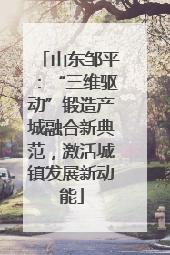 山东邹平：“三维驱动”锻造产城融合新典范，激活城镇发展新动能