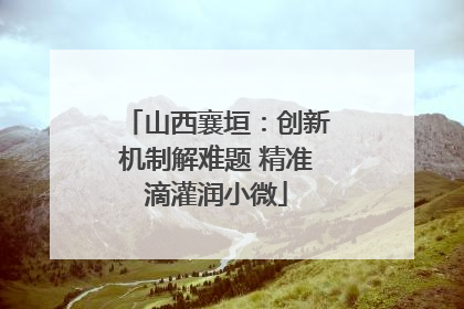 山西襄垣：创新机制解难题 精准滴灌润小微