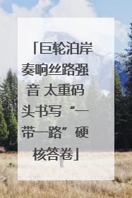 巨轮泊岸奏响丝路强音 太重码头书写“一带一路”硬核答卷