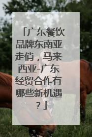 广东餐饮品牌东南亚走俏，马来西亚-广东经贸合作有哪些新机遇？