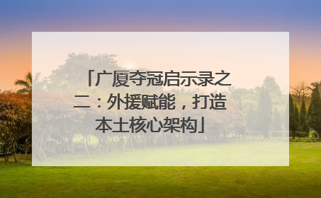 广厦夺冠启示录之二：外援赋能，打造本土核心架构