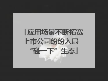 应用场景不断拓宽 上市公司纷纷入局“碰一下”生态