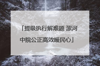 提级执行解难题 漯河中院公正高效暖民心