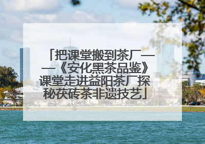 把课堂搬到茶厂——《安化黑茶品鉴》课堂走进益阳茶厂探秘茯砖茶非遗技艺