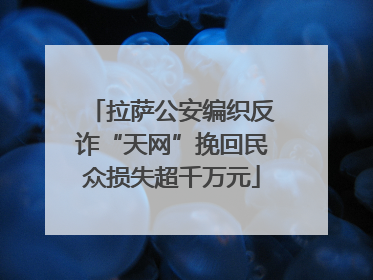 拉萨公安编织反诈“天网”挽回民众损失超千万元