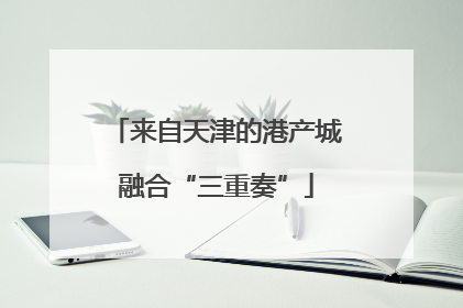 来自天津的港产城融合“三重奏”