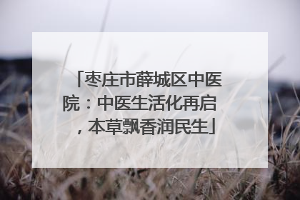 枣庄市薛城区中医院：中医生活化再启，本草飘香润民生