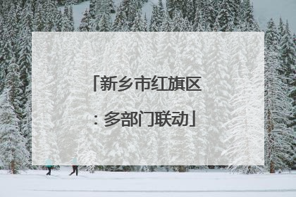 新乡市红旗区：多部门联动
