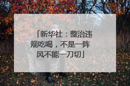 新华社：整治违规吃喝，不是一阵风不能一刀切