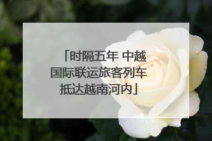 时隔五年 中越国际联运旅客列车抵达越南河内