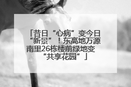 昔日“心病”变今日“新景”！东高地万源南里26栋楼前绿地变“共享花园”