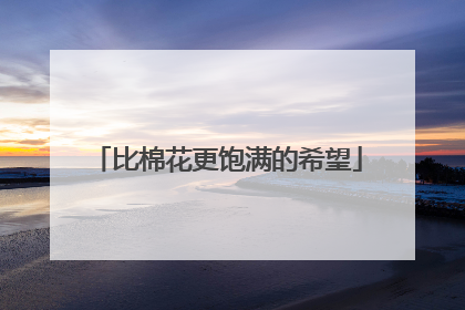 比棉花更饱满的希望