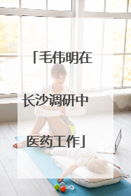 毛伟明在长沙调研中医药工作