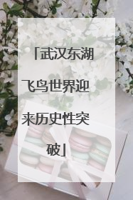 武汉东湖飞鸟世界迎来历史性突破