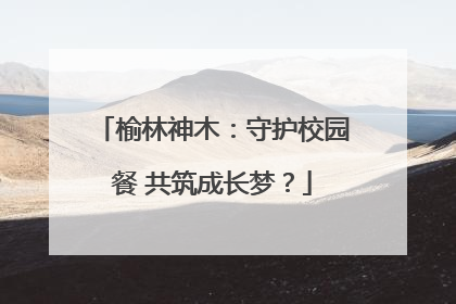 榆林神木：守护校园餐 共筑成长梦？
