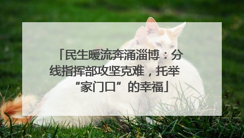 民生暖流奔涌淄博：分线指挥部攻坚克难，托举“家门口”的幸福