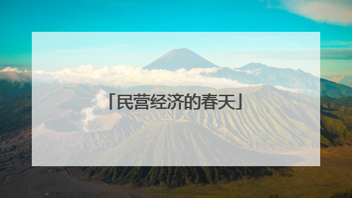 民营经济的春天