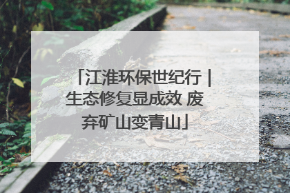 江淮环保世纪行｜生态修复显成效 废弃矿山变青山