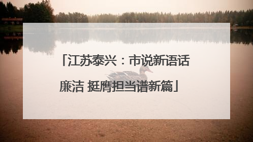 江苏泰兴：市说新语话廉洁 挺膺担当谱新篇