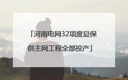 河南电网32项度夏保供主网工程全部投产
