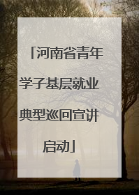 河南省青年学子基层就业典型巡回宣讲启动