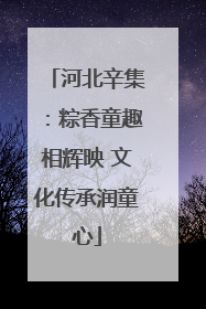 河北辛集：粽香童趣相辉映 文化传承润童心